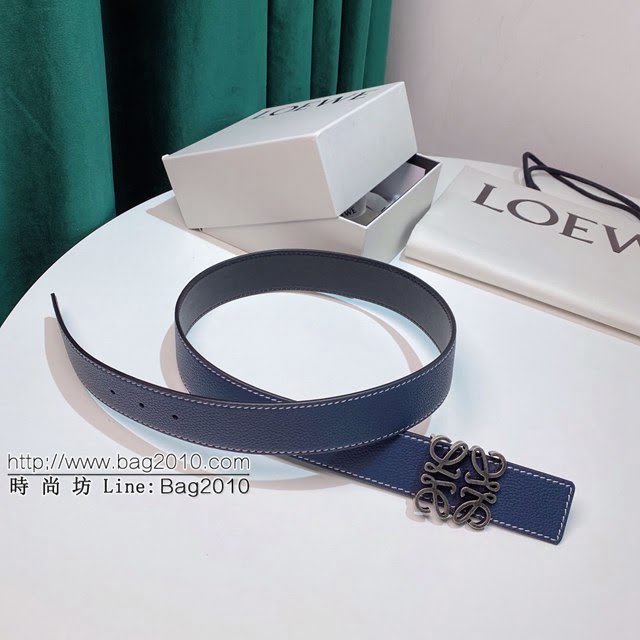 LOEWE經典男士皮帶 羅意威Anagram圖案帶扣小牛皮腰帶  jjp1277